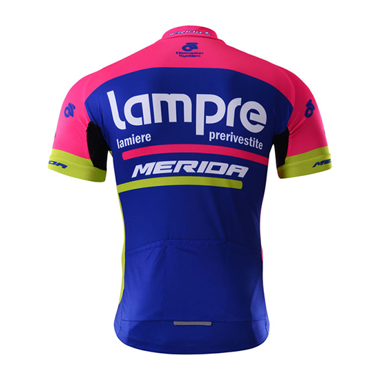 Maglia Lampre Merida Manica Corta 2017 blu